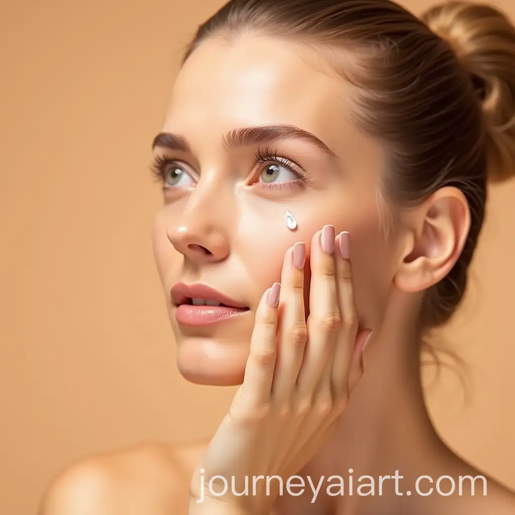 Woman-Applying-Serum-for-Cosmetic-Advertisement-CloseUp-with-Backlight-and-Front-Light
