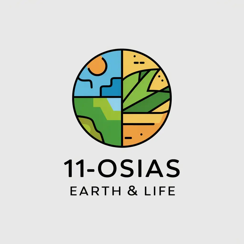 LOGO Design For 11OSIAS Earth Life Earth and Life Theme for Education Industry