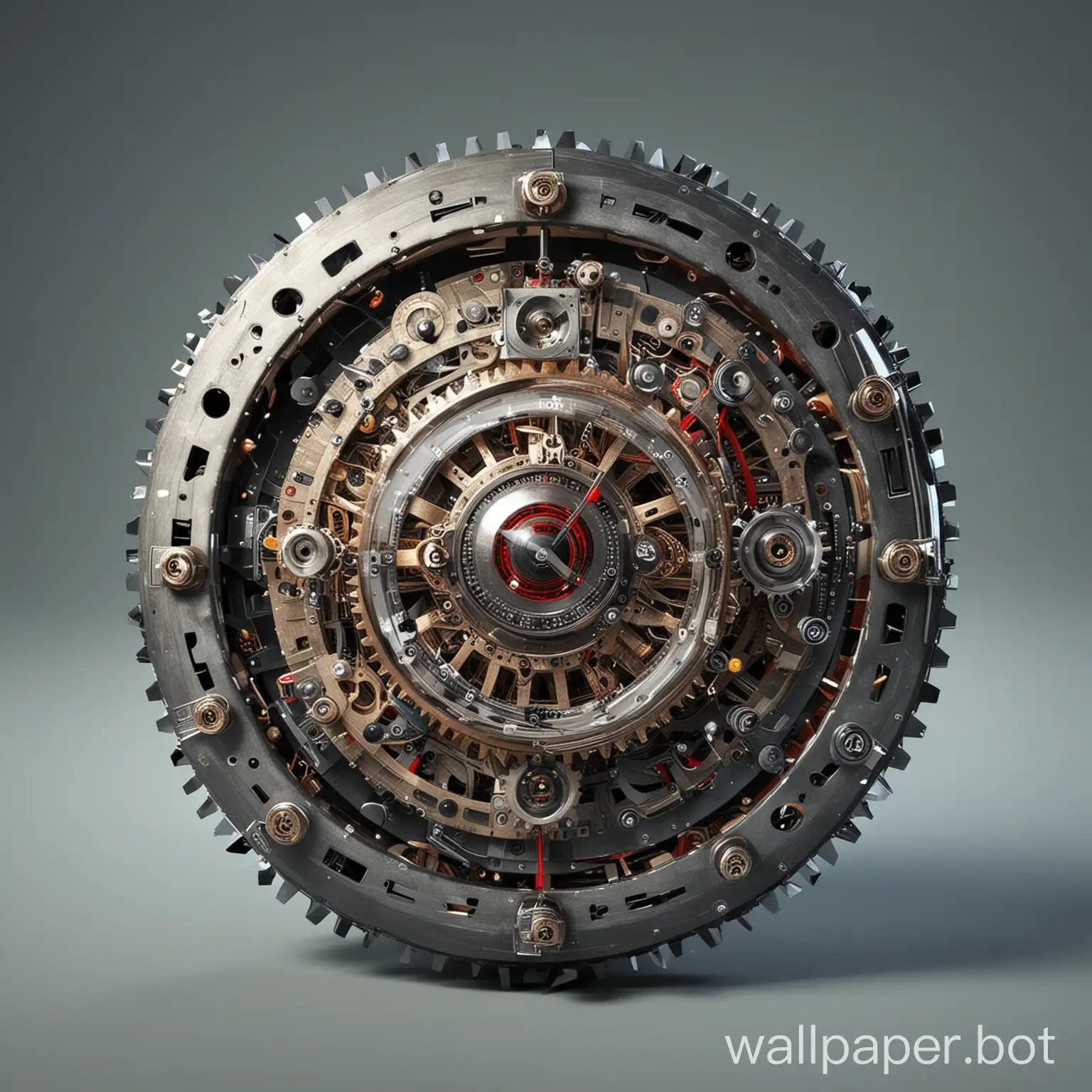 Futuristic-Gear-Cog-Clock-with-Electronic-Alarm-and-50-Sounds