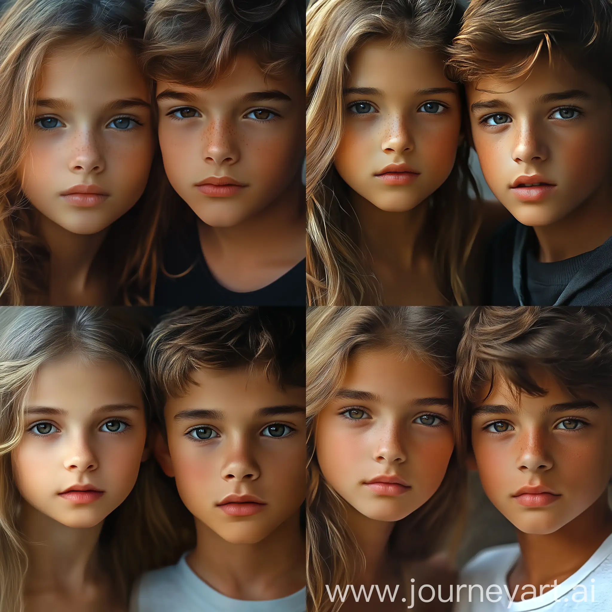 Realistic-Digital-Portrait-of-a-13YearOld-Girl-and-Boy