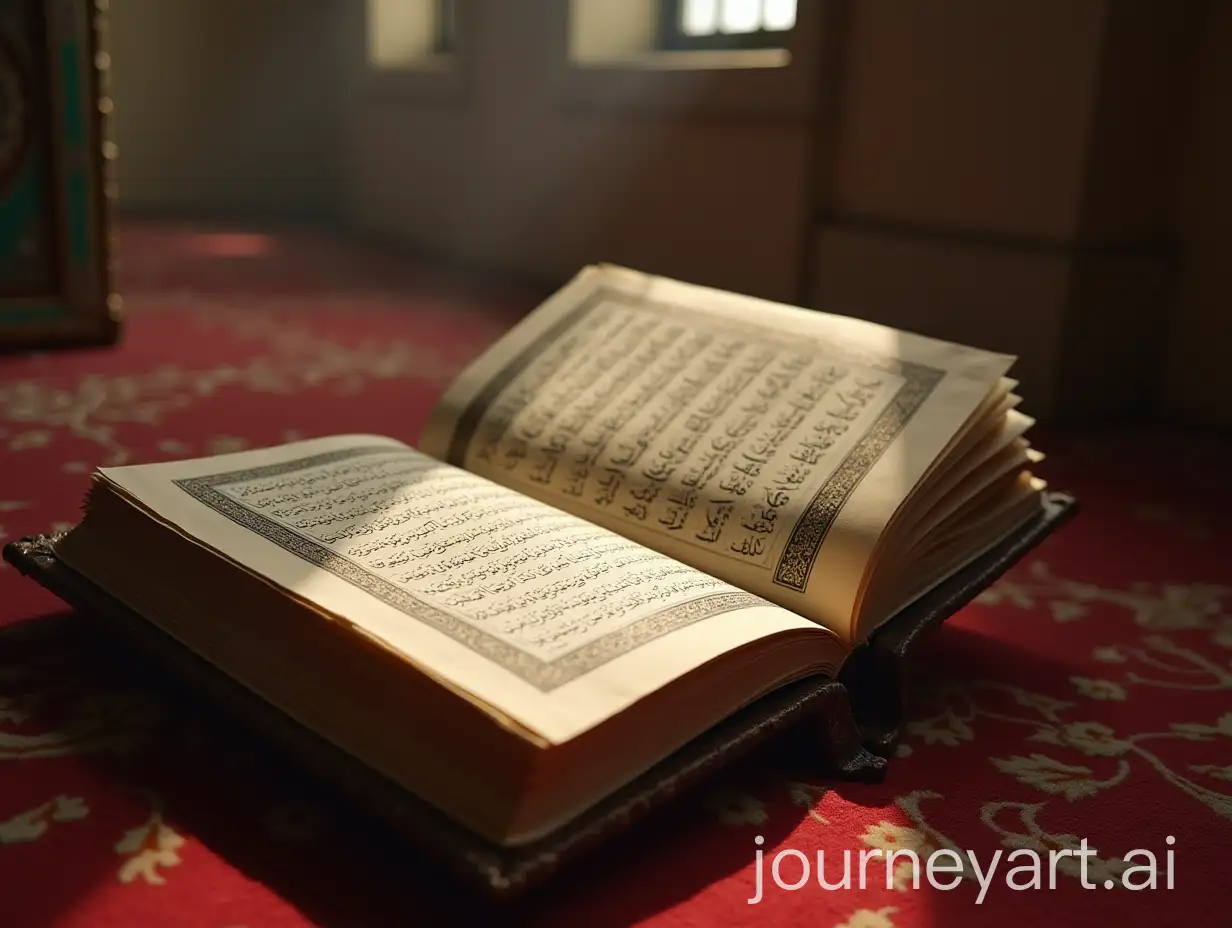 Quran-in-Mosque-with-Elegant-Architectural-Background