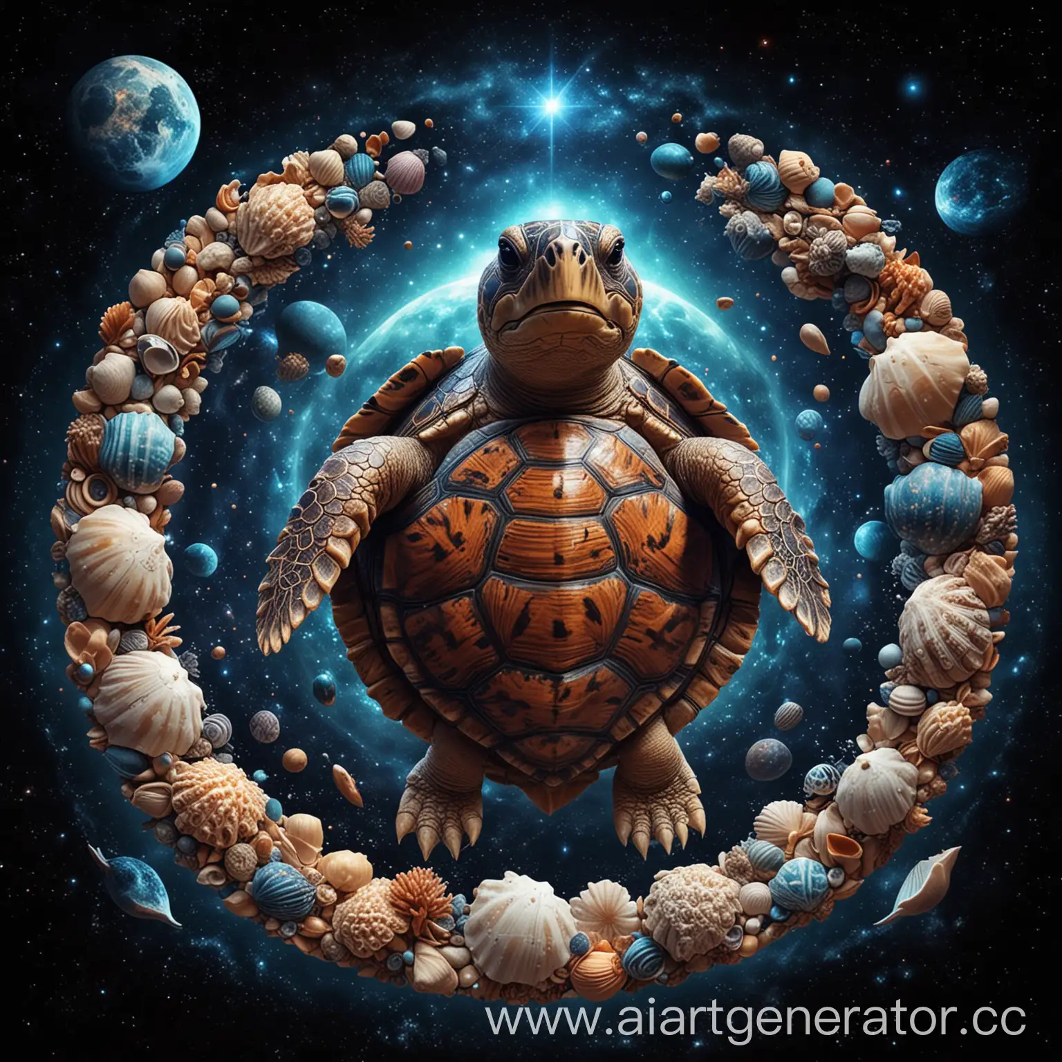 Fantastic-Turtle-Among-Shells-in-Astral-Space