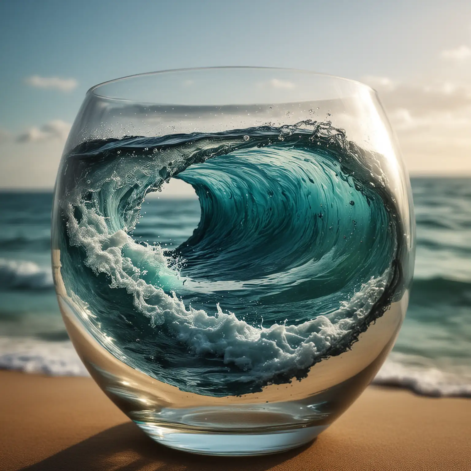 Miniature-Ocean-Enclosed-in-Glass