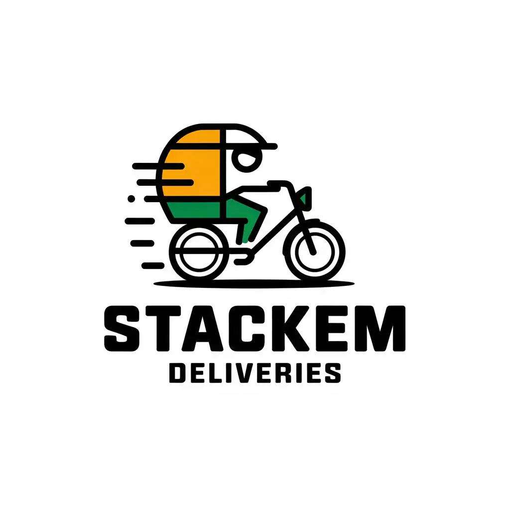 LOGO Design for STACKEM Deliveries Food Delivery Theme with Moderate Style for Entertainment Industry