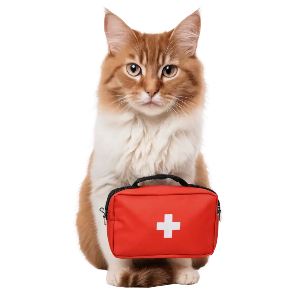 FirstAid-Kit-with-a-Cat-PNG-Image-for-Versatile-Use-in-Digital-Projects