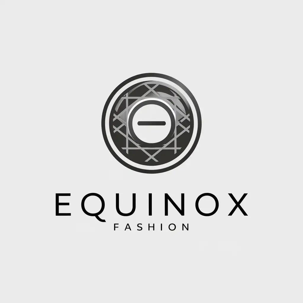 a logo design,with the text "Equinox", main symbol:Button,Moderate,be used in Fashion industry,clear background