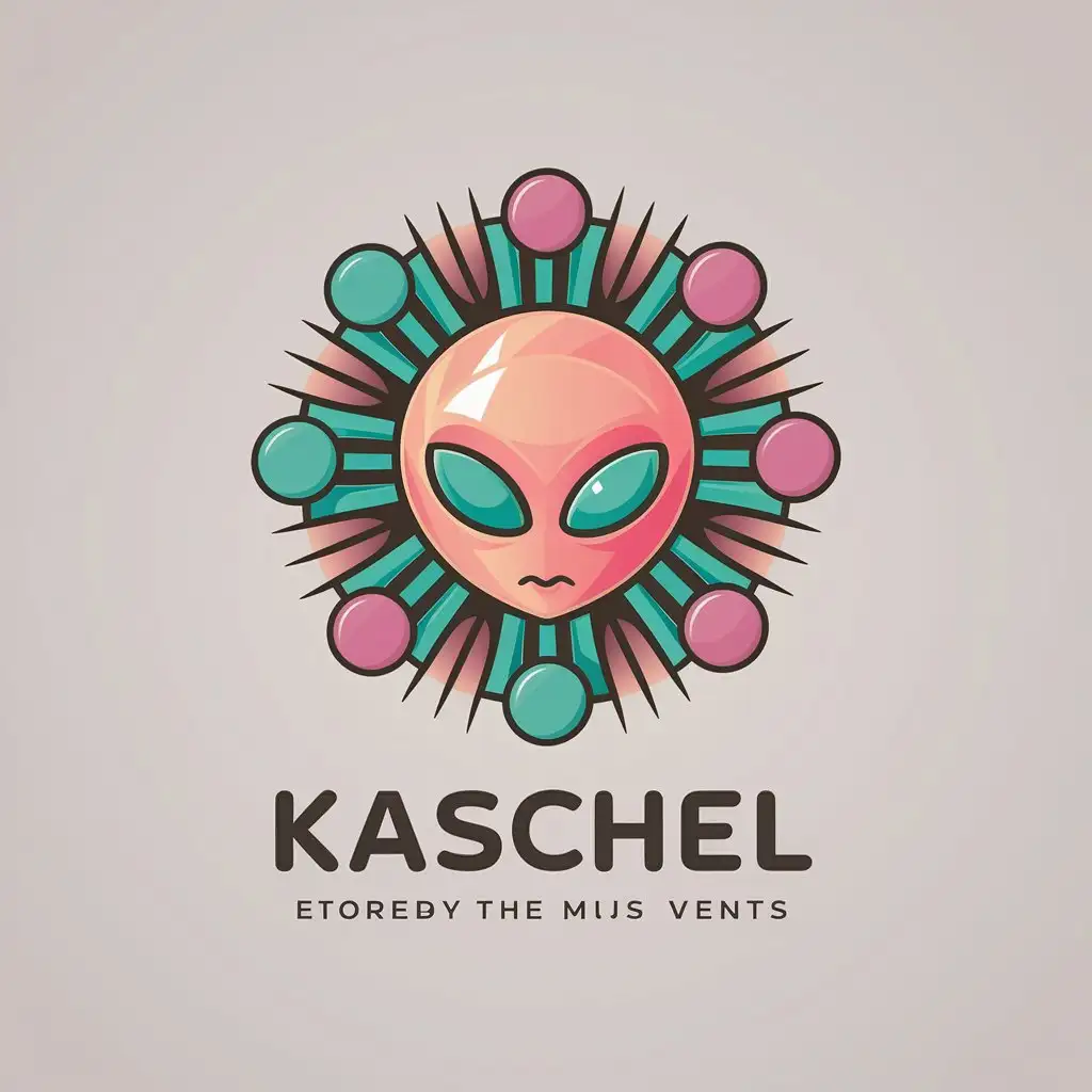 LOGO Design For Kaschel Psychedelic Space Abstract Music Technology Alien Theme