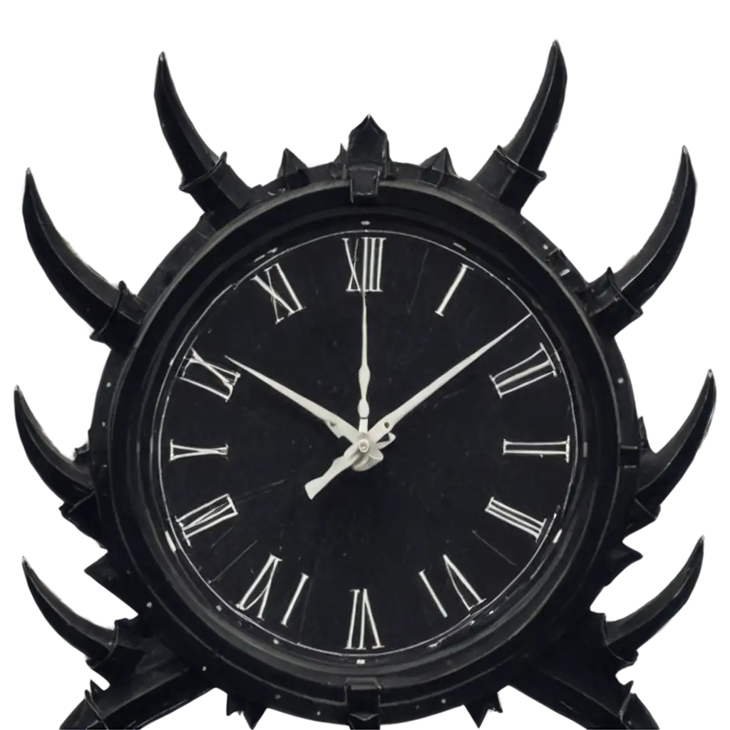 an evil looking clock