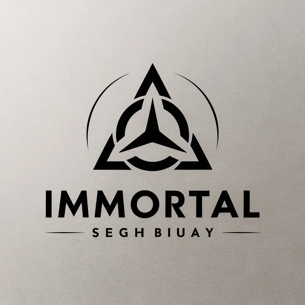 LOGO Design for Immortal Vector Design with Trixylion Symbol on a Clear Background