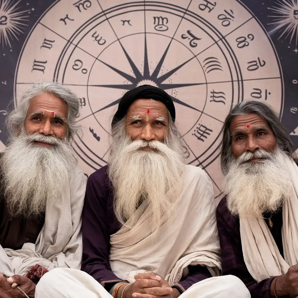 Three-Old-Astrologers-Facing-Camera-with-Horoscope-Background