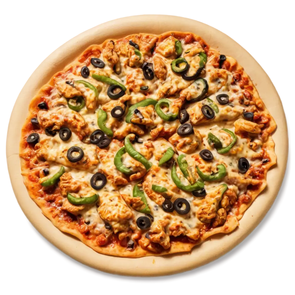 Cheesy-Chicken-Fajita-Topping-with-Cheese-Pulls-Pizza-PNG-HighQuality-Image-for-Food-Lovers