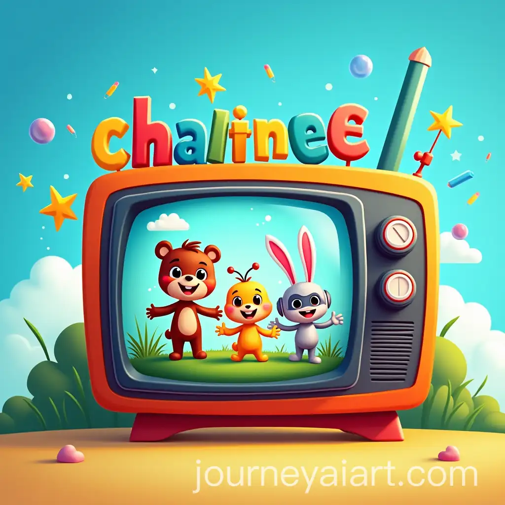 Childrens-Cartoon-Channel-with-Colorful-Animated-Characters-and-Fun-Elements