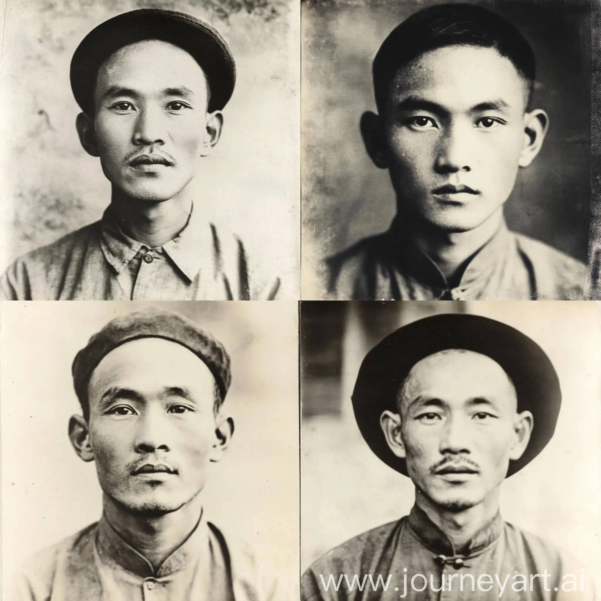 Portrait-of-a-Young-Vietnamese-Man-from-1900-in-Monochrome