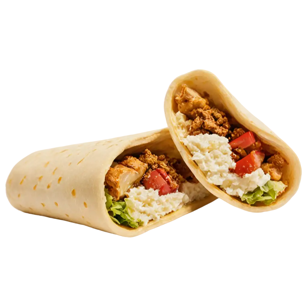 Chicken shawarma filled with cheese make two pieces