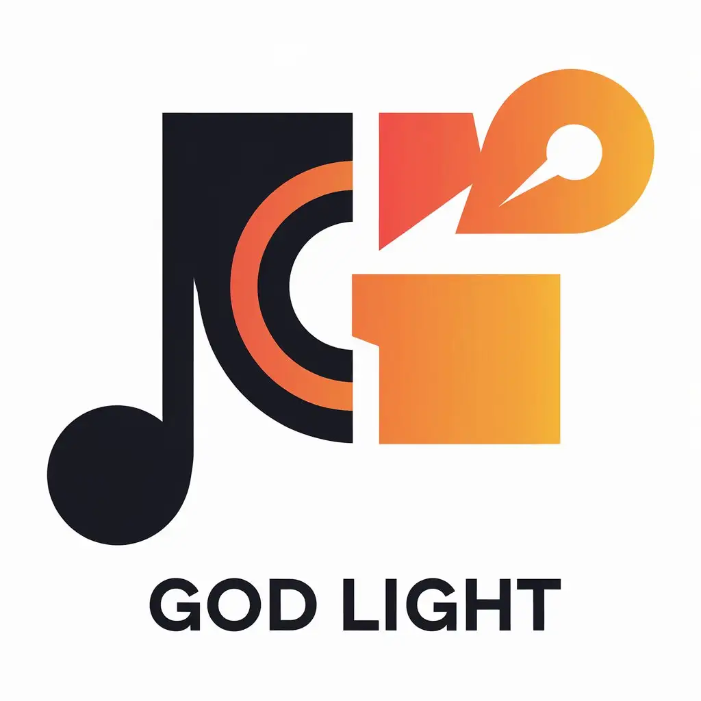 LOGO Design for God Light Music Label with Clear Background and Moderate Style