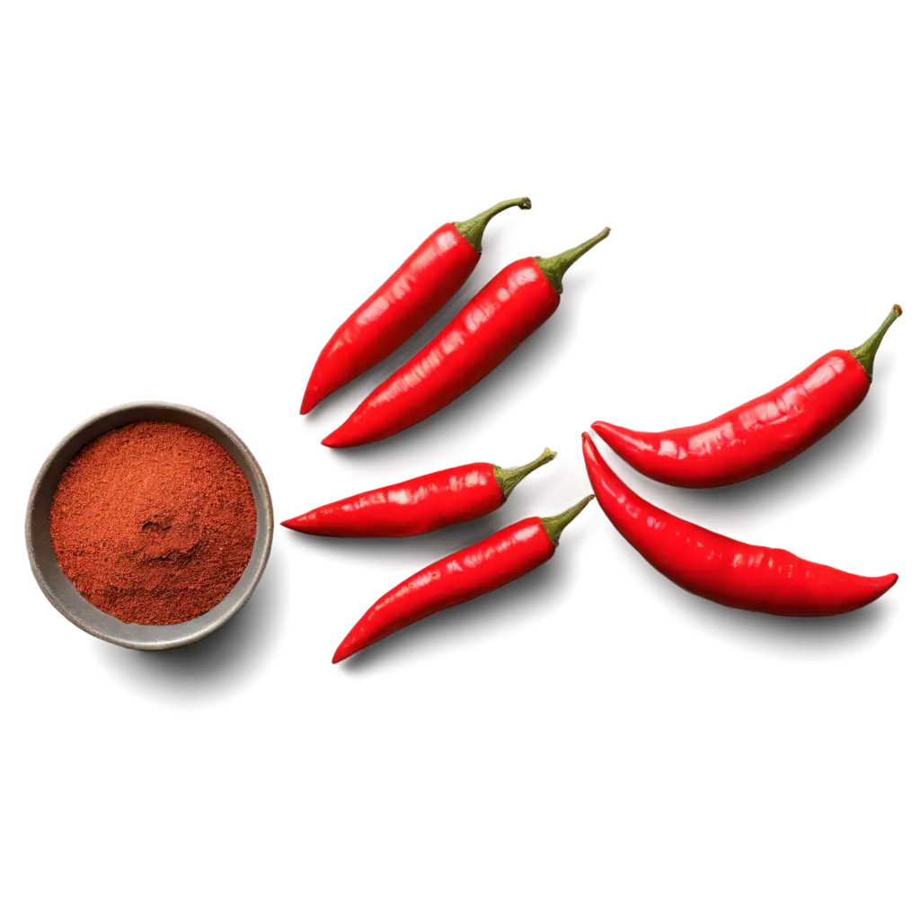 Spicy-Seasoning-Red-Chili-Pepper-and-Chili-Powder-PNG-Image