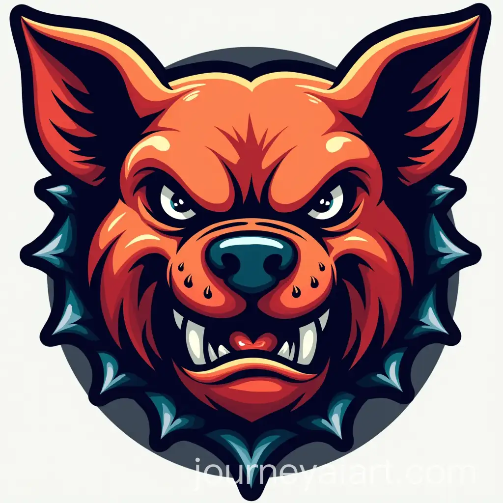 Angry-Bulldog-Face-on-Futsal-Team-Badge