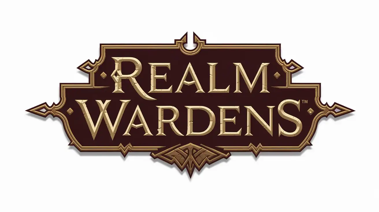 Fantasy RPG Logo Design for Realm Wardens Featuring Elven Craft