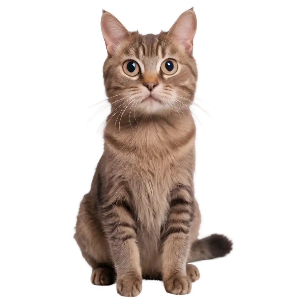 Adorable-PNG-Image-of-a-Cute-Cat-with-Bulging-Eyes-Enhance-Your-Design-with-High-Quality