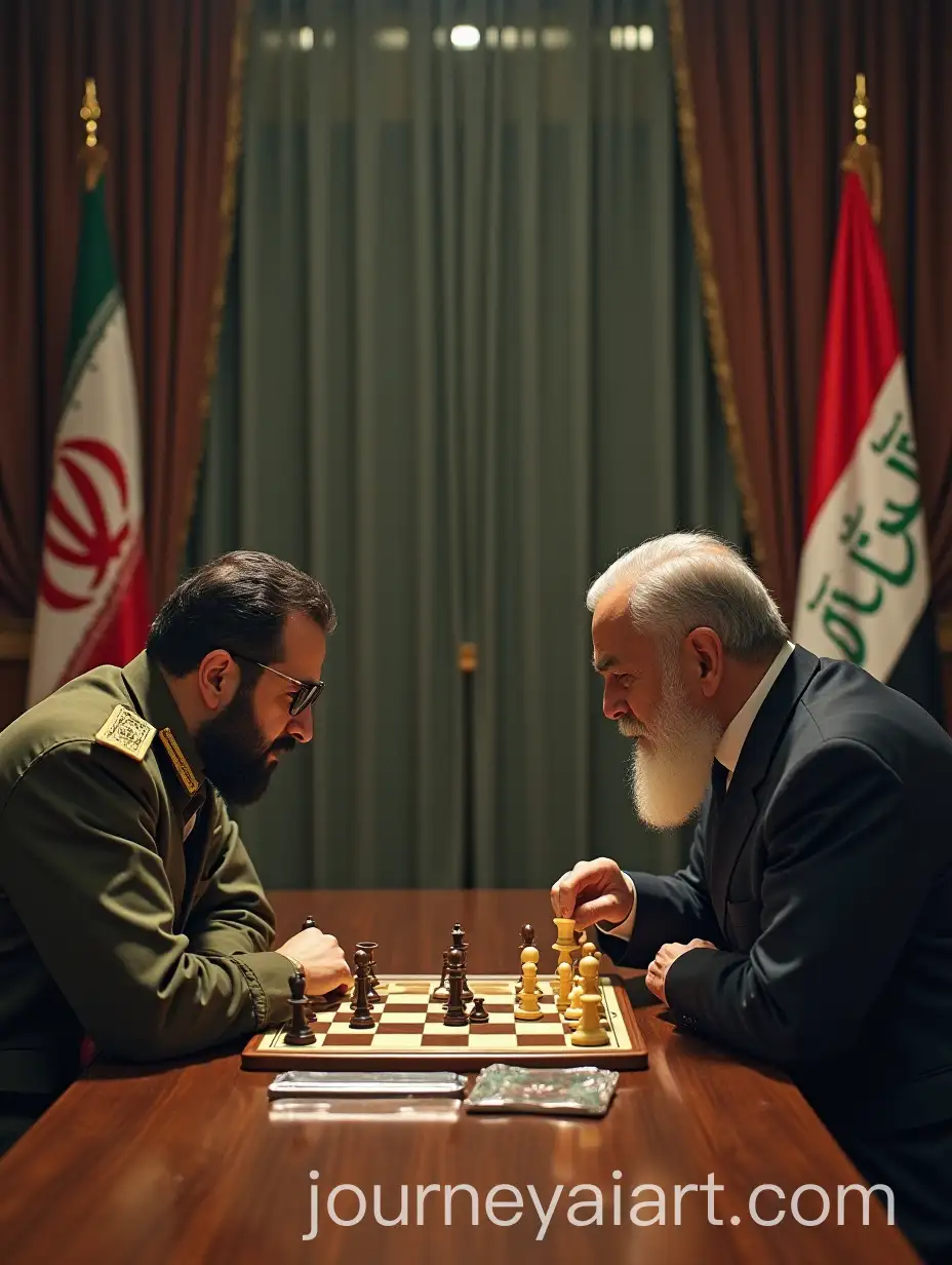 Saddam-Hussein-and-Ruhollah-Khomeini-Playing-Chess-in-a-Strategic-Battle