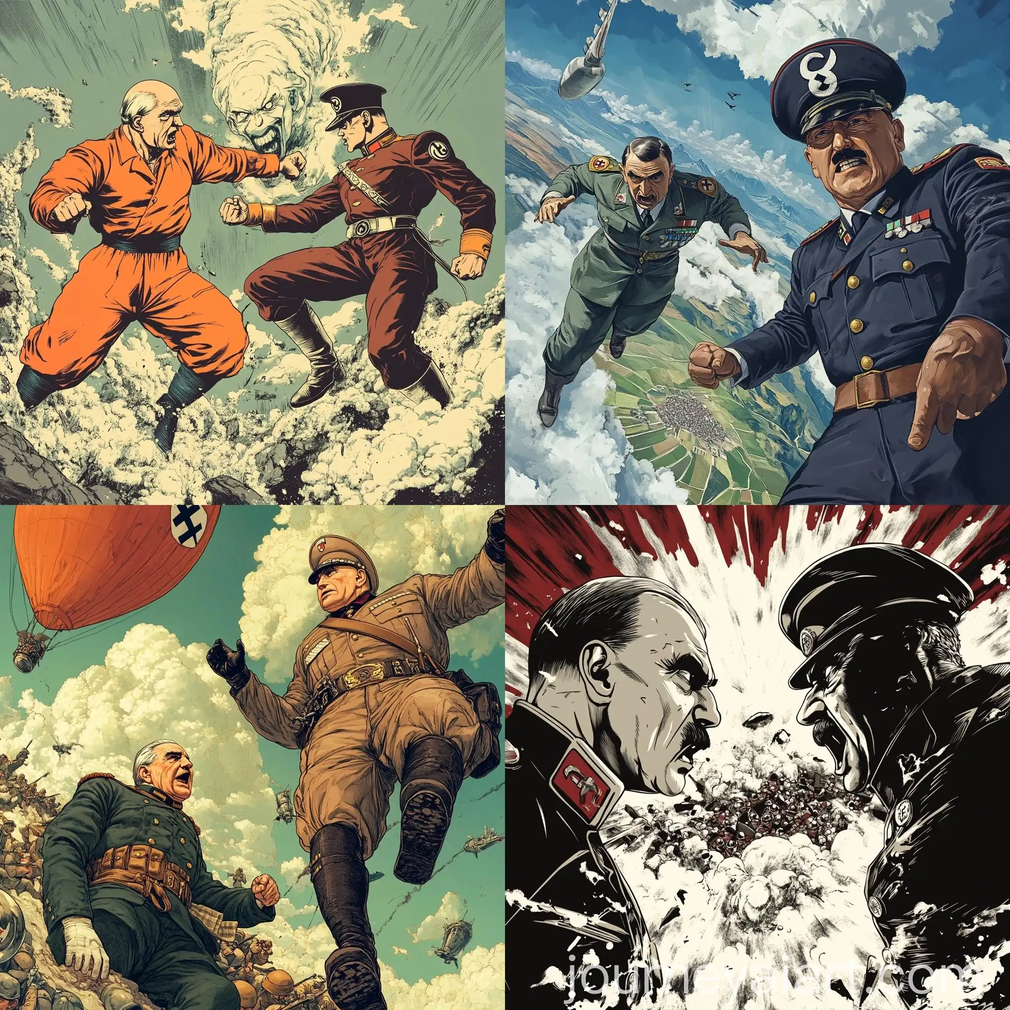 Hitler-vs-Mussolini-Sky-Battle-Dragonball-Style