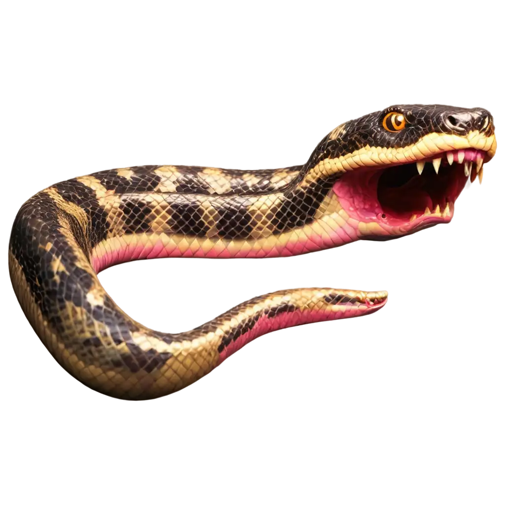 Realistic-Snake-PNG-with-Detailed-Scales-and-Striking-Open-Mouth-HighQuality-Image-for-Various-Uses