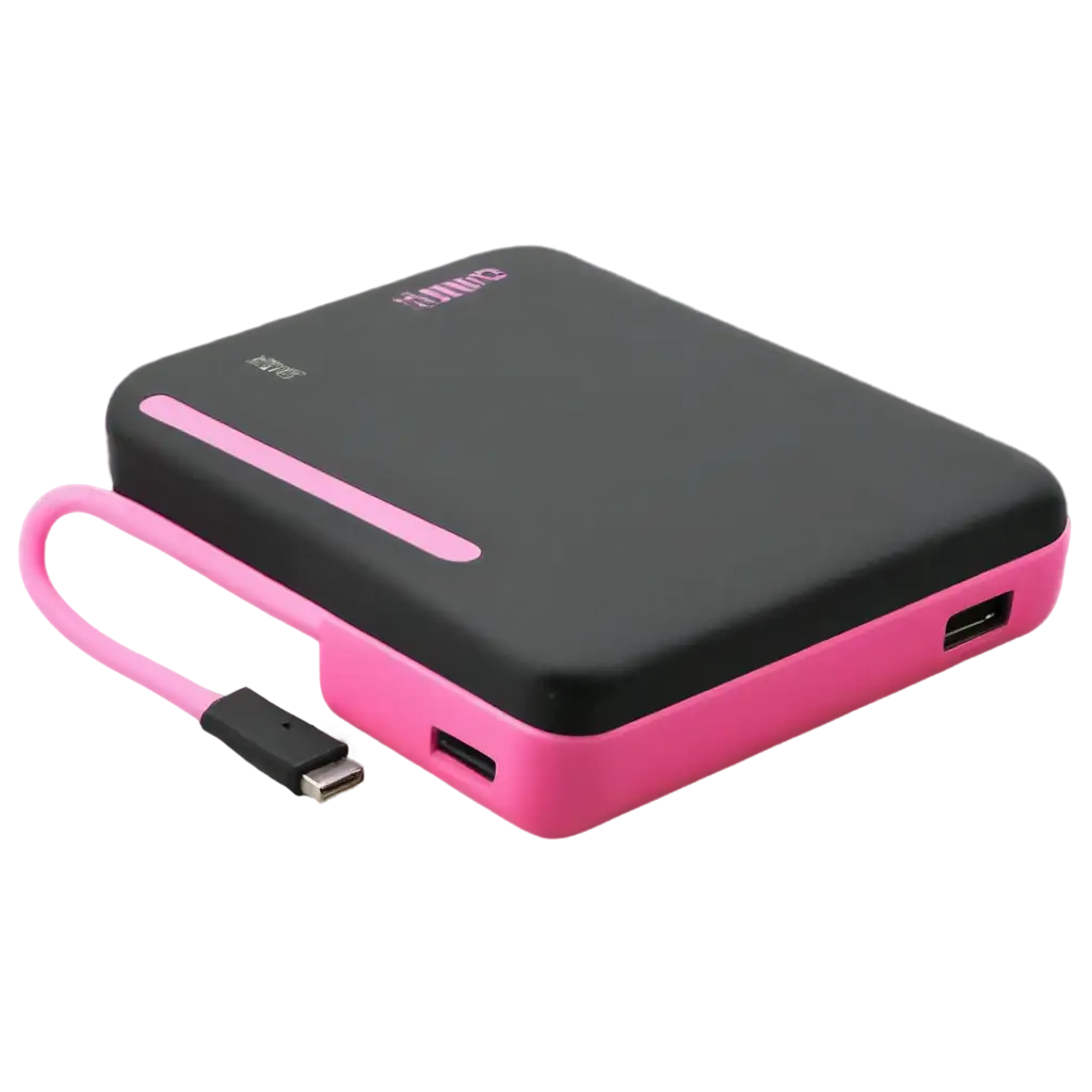 Black-and-Pink-Power-Bank-PNG-Image-Perfect-for-HighQuality-Visuals