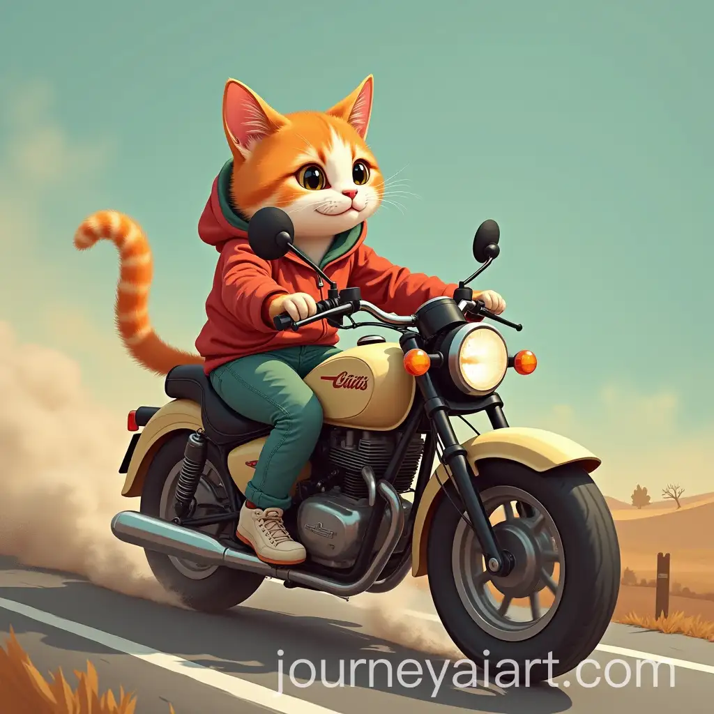 Cats-Riding-a-Motorcycle-in-Action