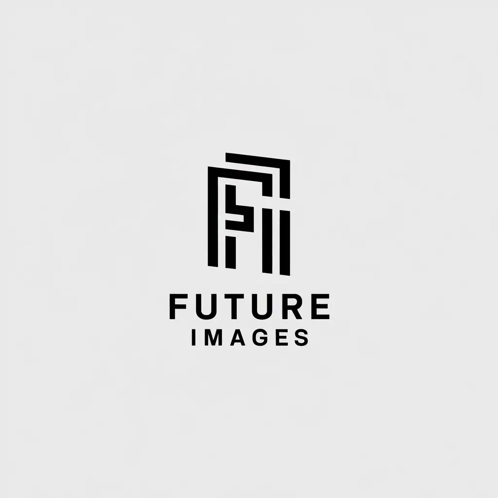 a vector logo design,with the text "FUTURE IMAGES", main symbol:FI,Minimalistic,be used in Construction industry,clear background