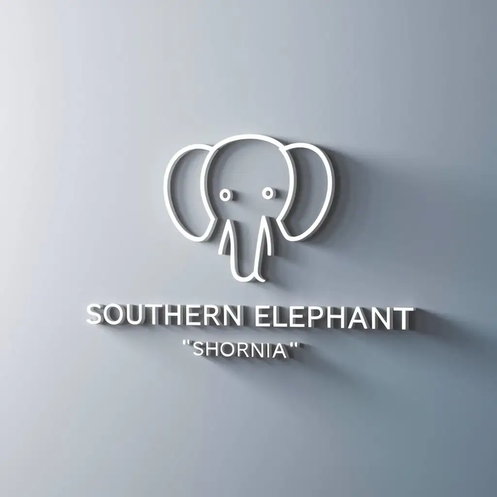 a logo design,with the text "Southern elephant 'shornia'", main symbol:Yoo,Moderate,be used in Skin industry,clear background