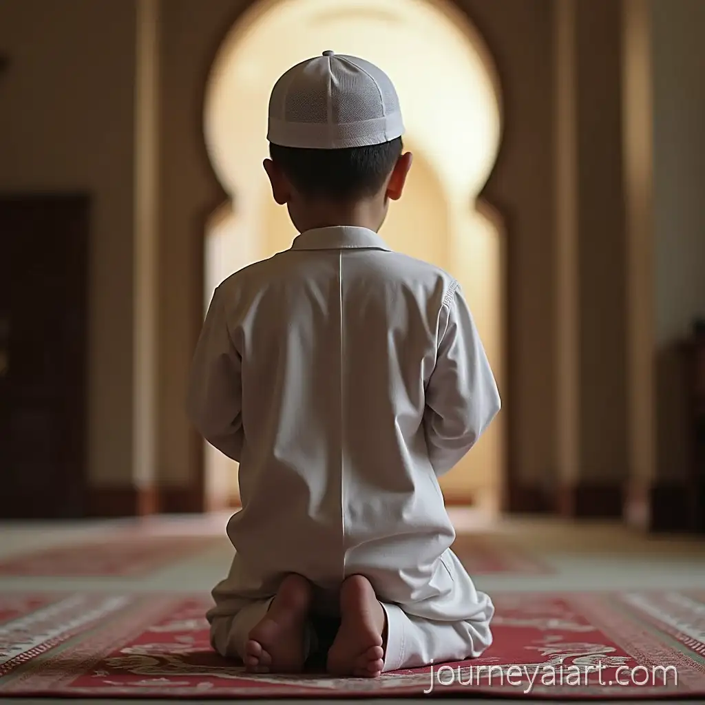 Muslim-Child-Performing-Namaz-in-Peaceful-Prayer-Setting