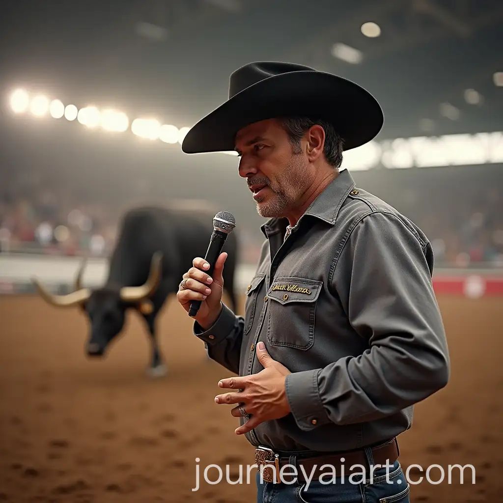 Rodeo-AnnouncerRodeo-Announcer-Image-Prompt-with-Bull-in-Arena-Hyperrealistic-Photography