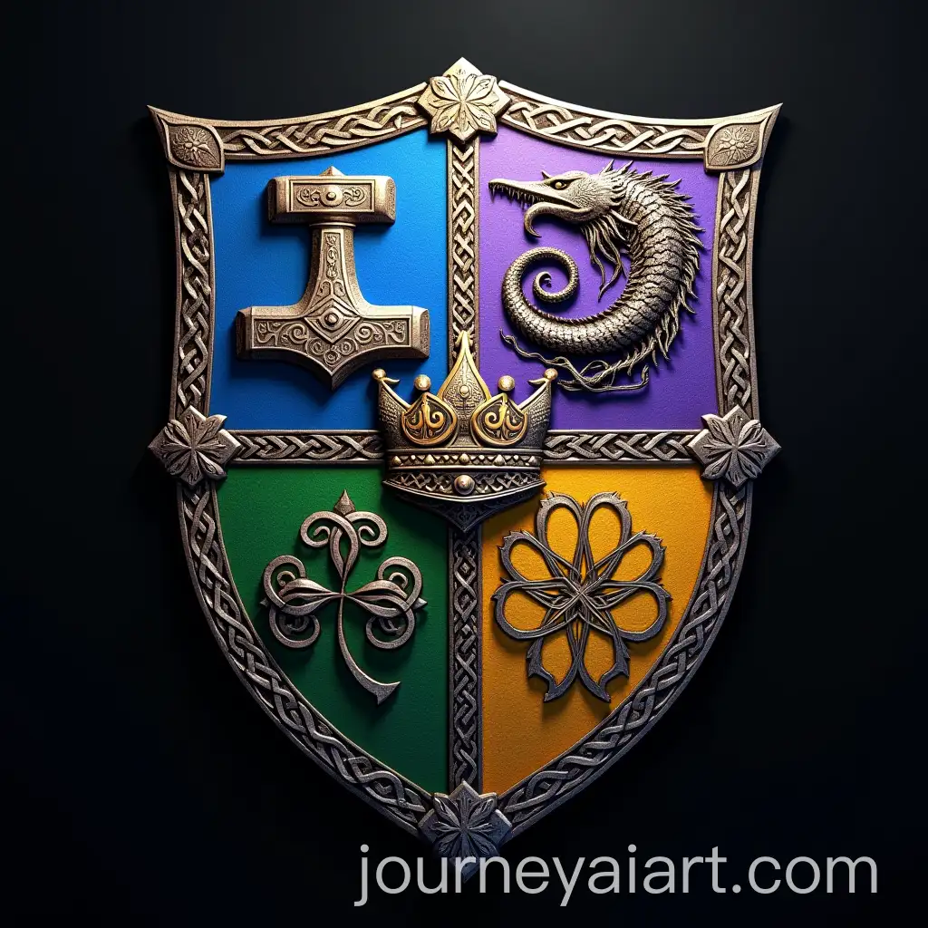 Intricate-Norse-and-Celtic-Heraldic-Coat-of-Arms-with-Mythical-Creatures-and-Runes