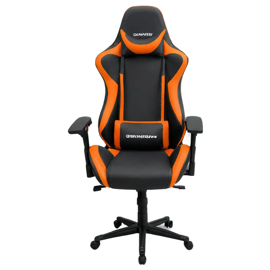 Orange-Gaming-Chair-PNG-HighQuality-Transparent-Image-for-Various-Applications