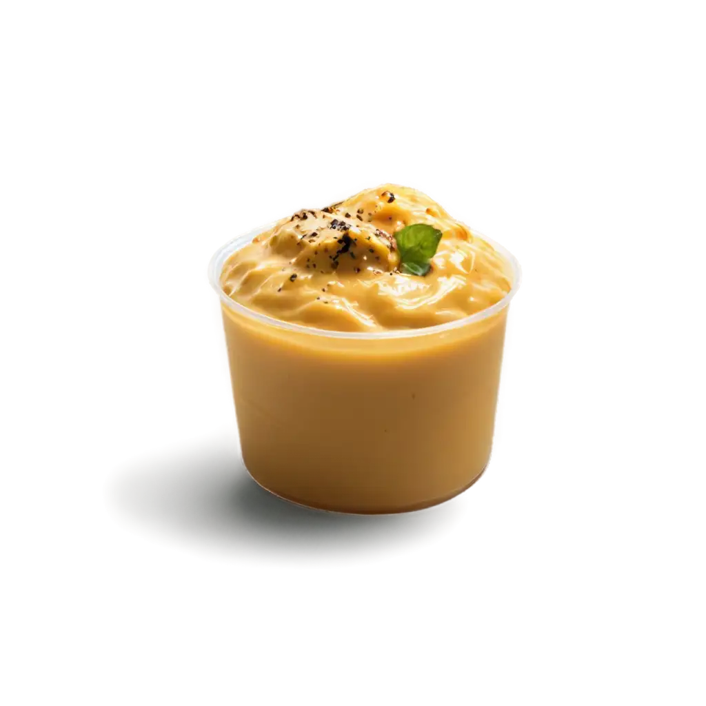 Mousse-of-Passion-Fruit-in-a-Plastic-Pot-with-Lid-PNG-HighQuality-Image-for-Delivery-Applications