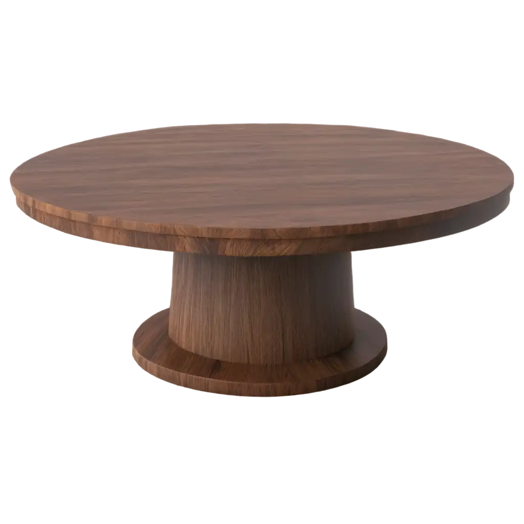 Photorealistic-Wooden-Round-Table-PNG-Image-with-High-Resolution-Octane-Rendered