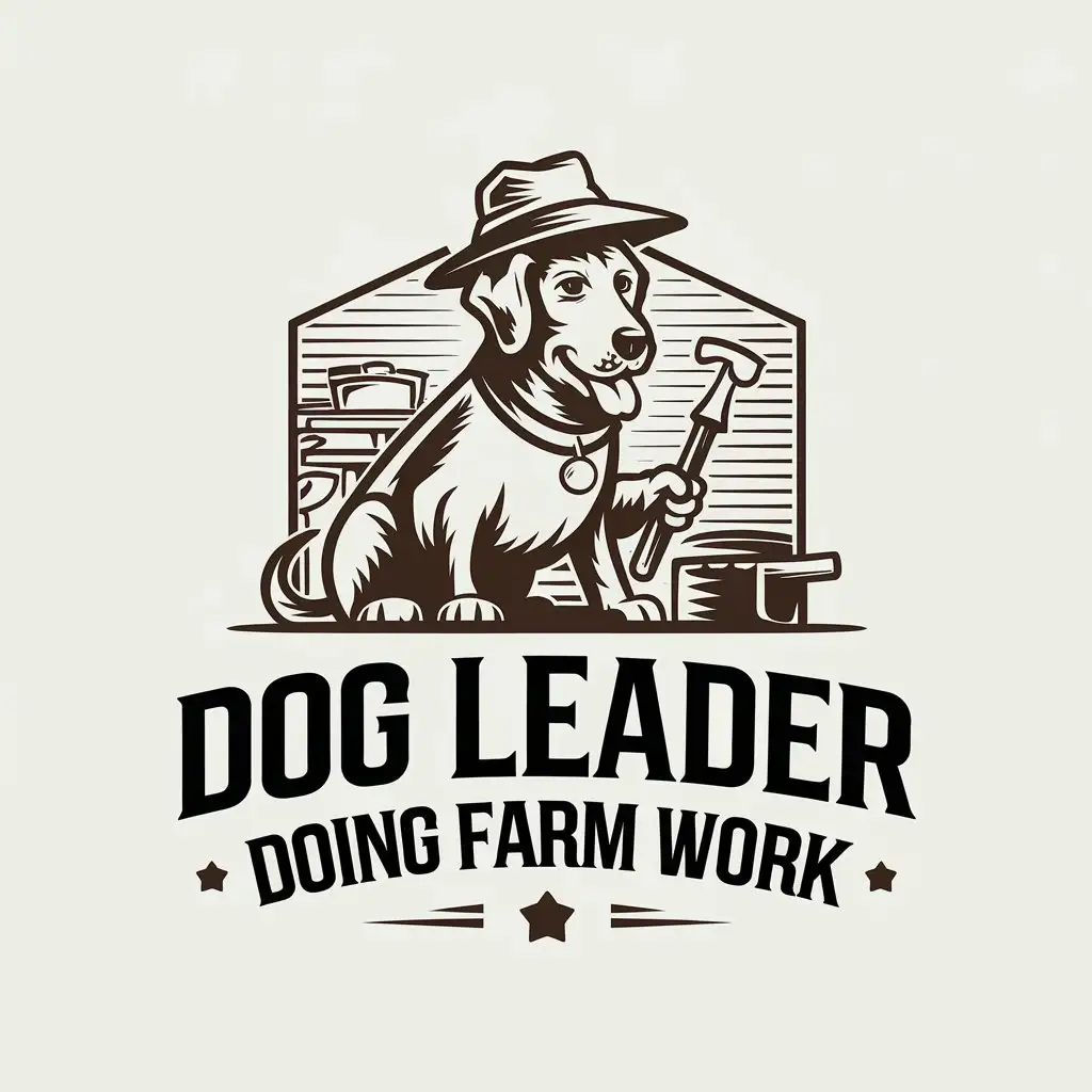 LOGO-Design-For-Dog-Leader-Doing-Farm-Work-Vector-Illustration-of-a-Dog-in-Action