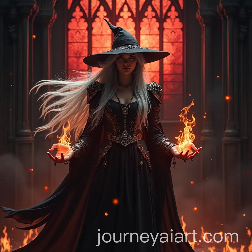 Mystical-Sorceress-and-Dark-Mage-in-a-Gothic-Cathedral-Under-a-BloodRed-Moon