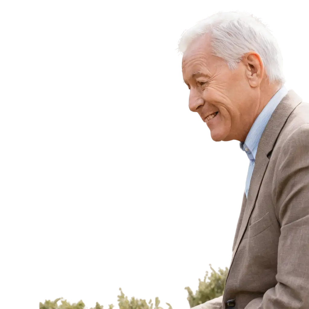 Smiling-Elderly-Man-Contemplating-Nature-PNG-Image-Serene-Reflections-in-HighQuality-Art