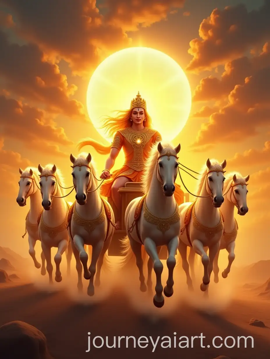 Surya-Dev-the-Sun-God-Riding-His-Celestial-Chariot-with-Seven-White-Horses