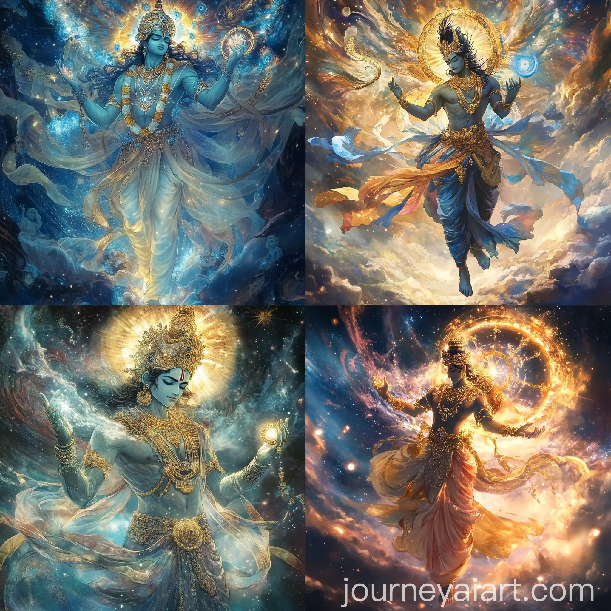 Celestial-Lord-Vishnu-Anime-Illustration-with-Sudarshan-Chakra
