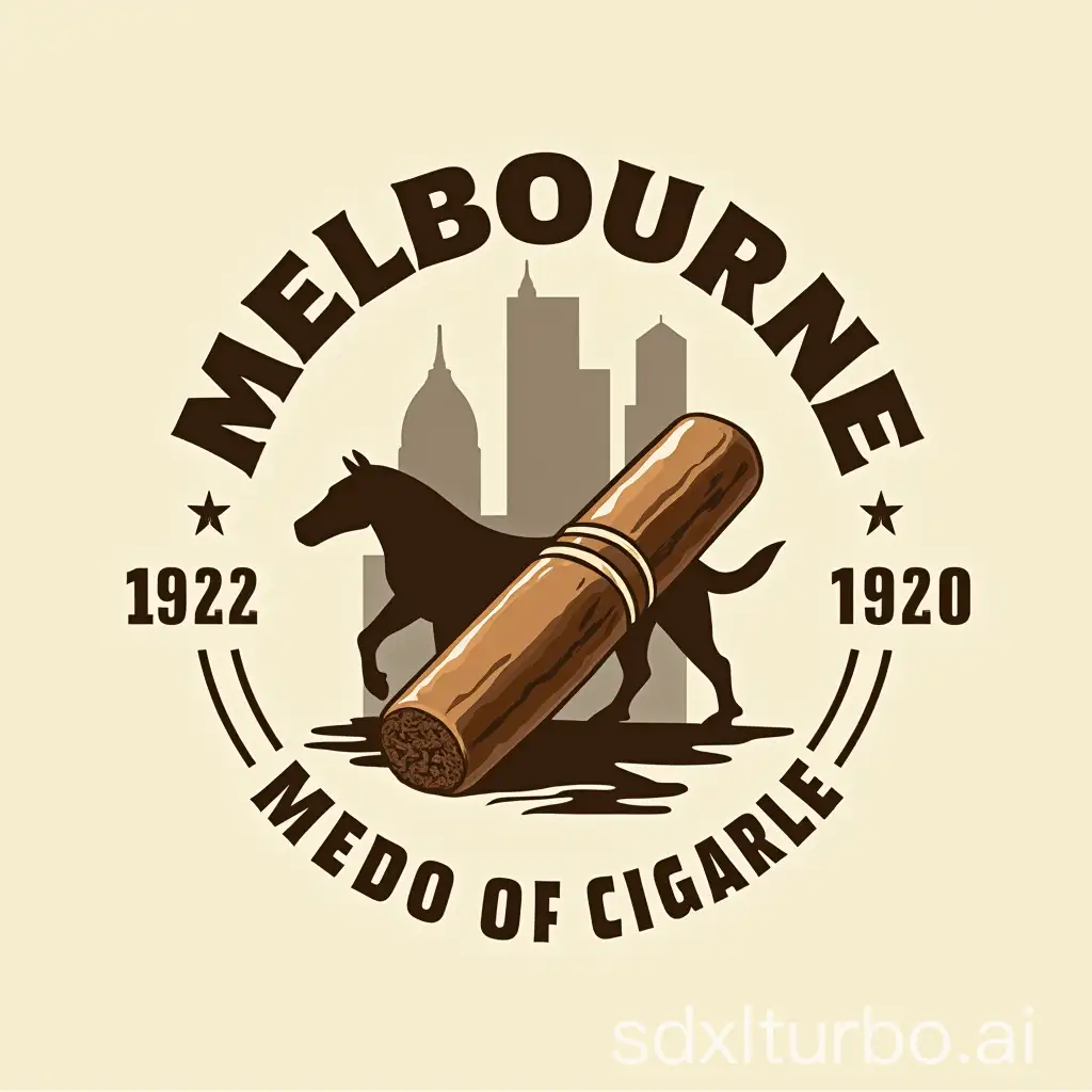 Make a logo for cigars with the name Melbourne but use no reference to the city of Melbourne. Just a logo