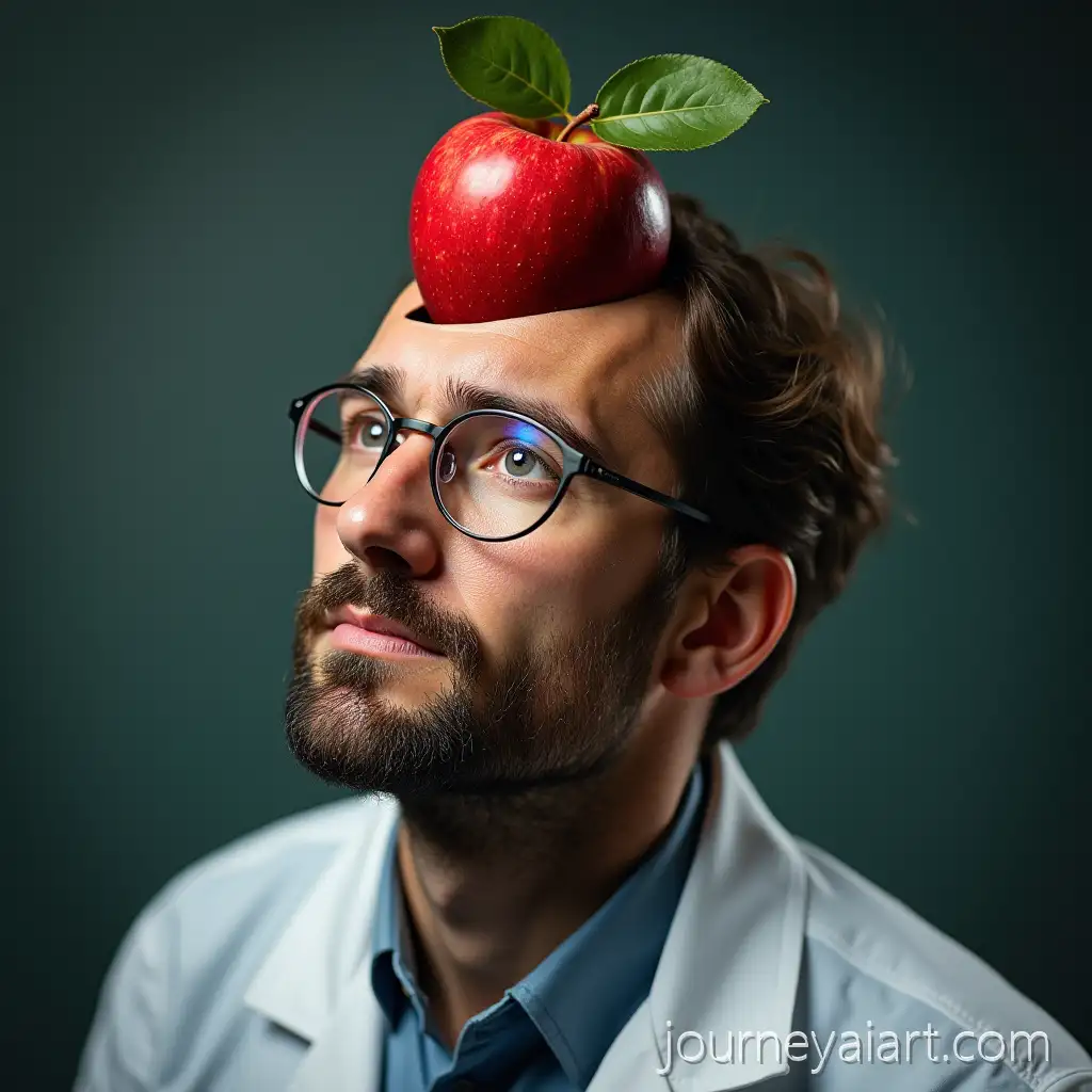 Scientist-in-Tears-as-Apple-Falls-on-Head