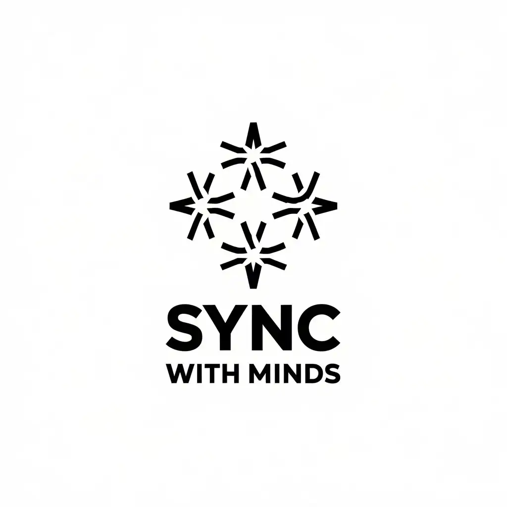 LOGO Design for Sync with Minds Star Symbol for Finance Industry with Moderate Style and Clear Background