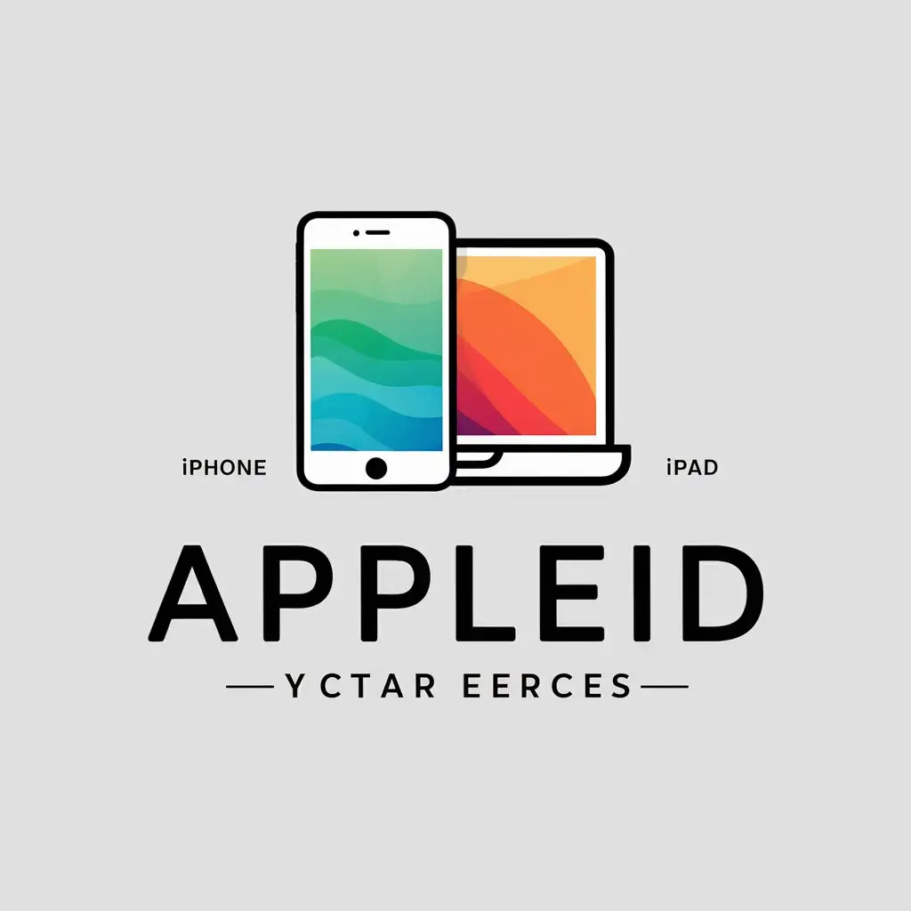 a vector logo design,with the text "AppleID", main symbol:iPhone iPad MacBook,Moderate,be used in Technology industry,clear background