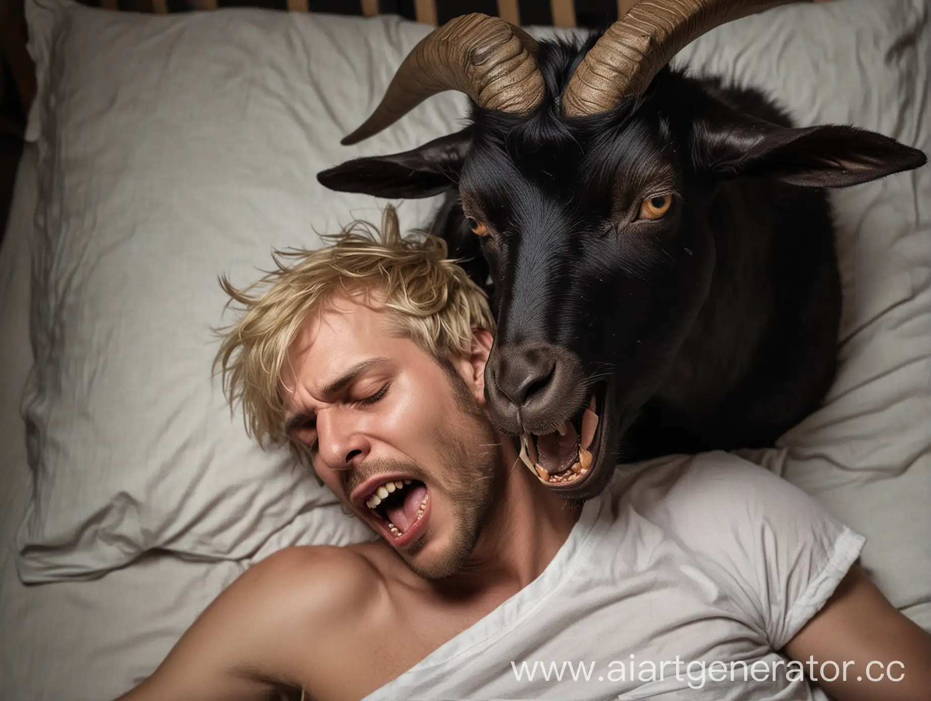 Aggressive-Black-GoatDemon-Choking-Man-with-Blonde-Hair