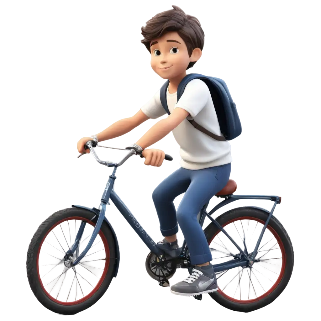 Detailed-PNG-Image-of-a-Boy-Riding-a-Bicycle-AIGenerated-Artwork