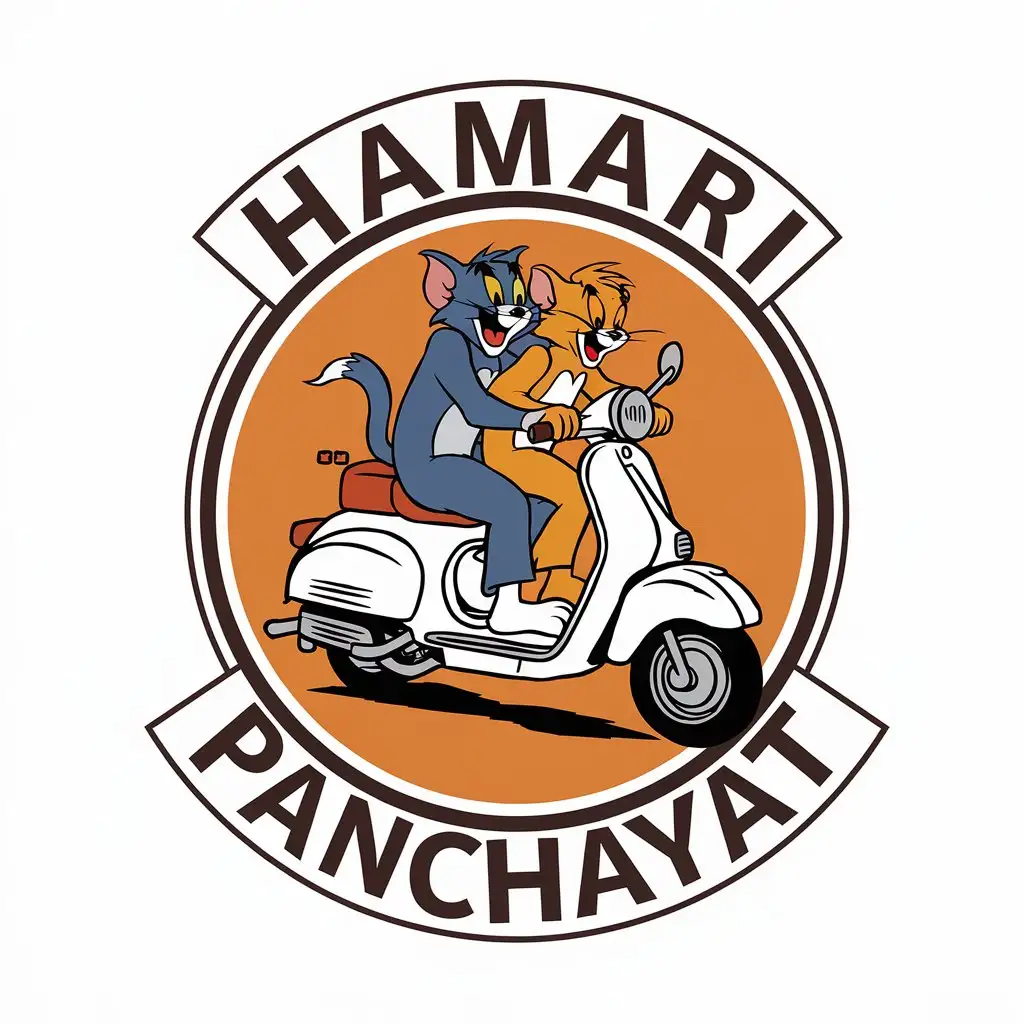 LOGO Design for Hamari Panchayat Tom and Jerry on Honda Activa with Animals and Pets Theme