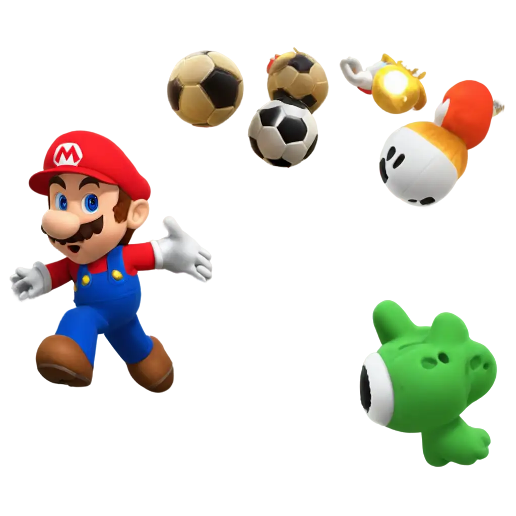 Super Mario Bros Playing Soccer