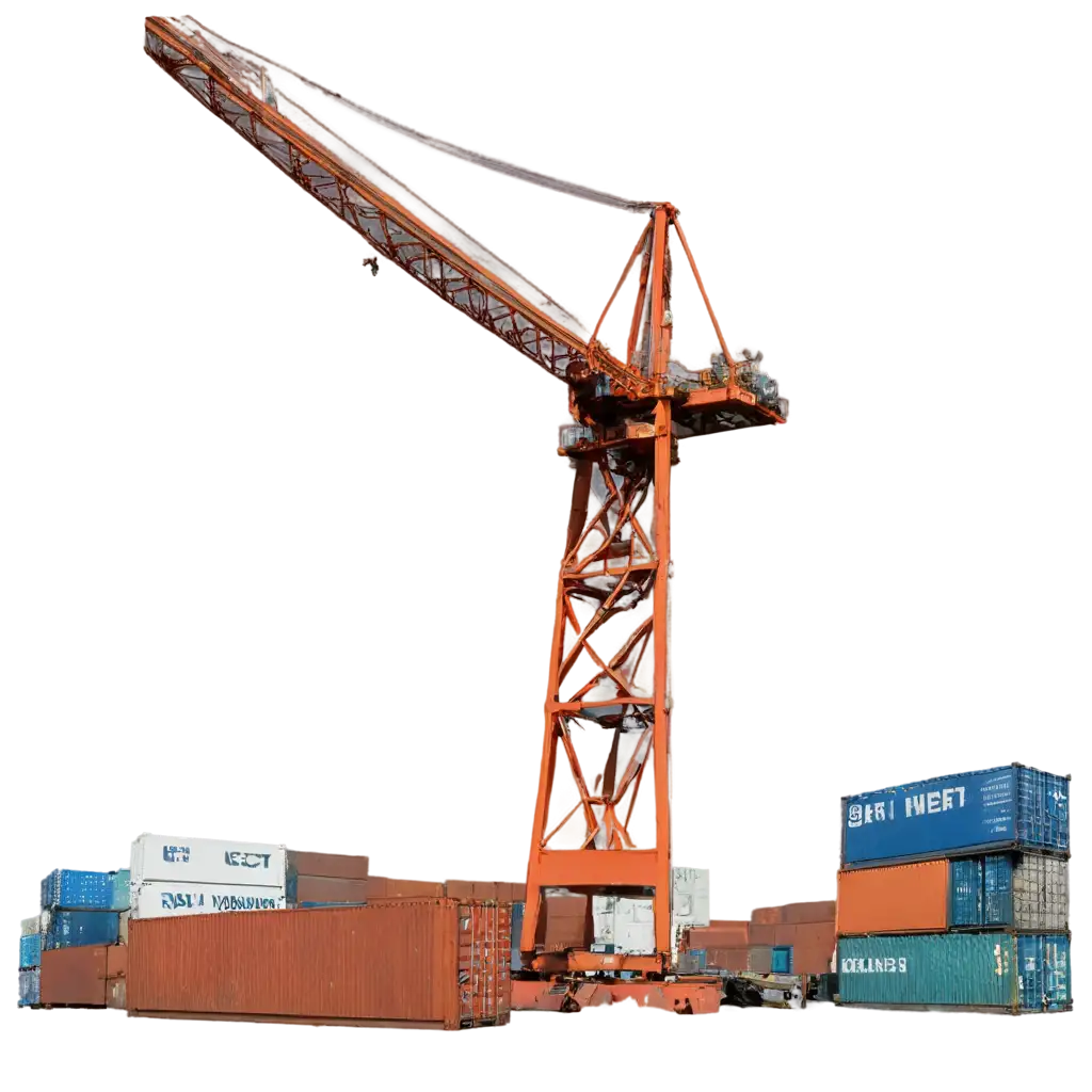 HighQuality-PNG-of-a-Full-Container-with-Crane-at-Port-and-Vessel-Beside-for-Seamless-Integration